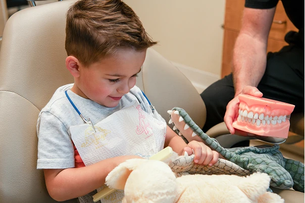 A patient with stuffed animals